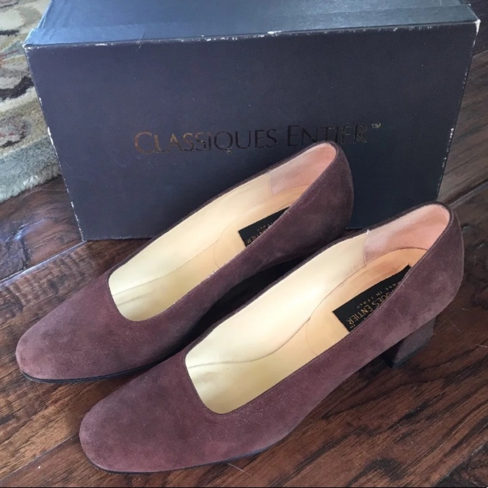Classic brown suede pumps